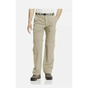 White Sierra Mens 32 Inseam 40in L Waist Convertible Cargo Travel Hiking Pants